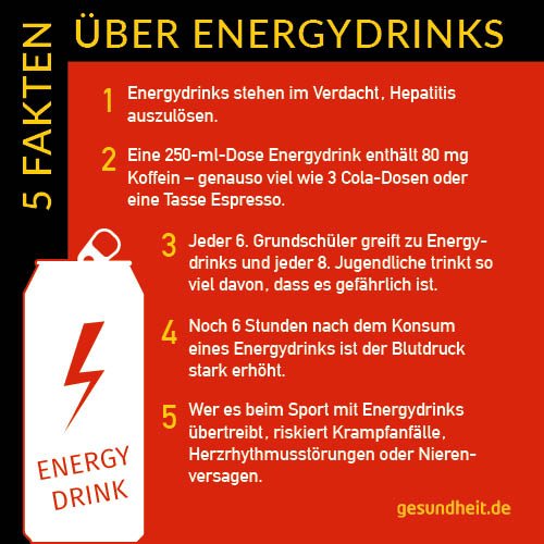 4 Fakten über Energydrinks (Infografik)