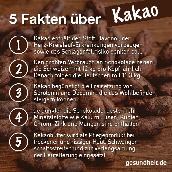 5 Fakten über Kakao (Infografik)