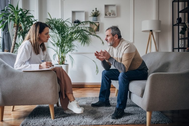 Patient bei Verhaltenstherapie